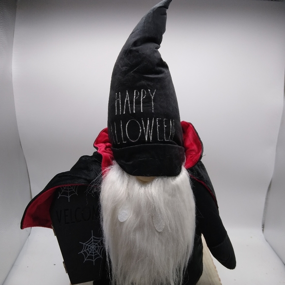 Rae Dunn Happy Halloween Vampire Gnome with Light up Coffin - Picture 4 of 4